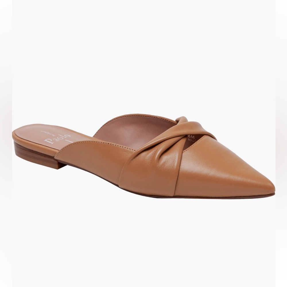 Paolo Tan Leather Mules
